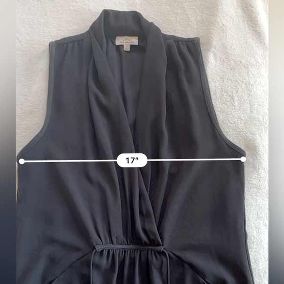 Aritzia Wilfred Sabine Black Wrap Front Mini Dress Size S - Picture 11 of 14